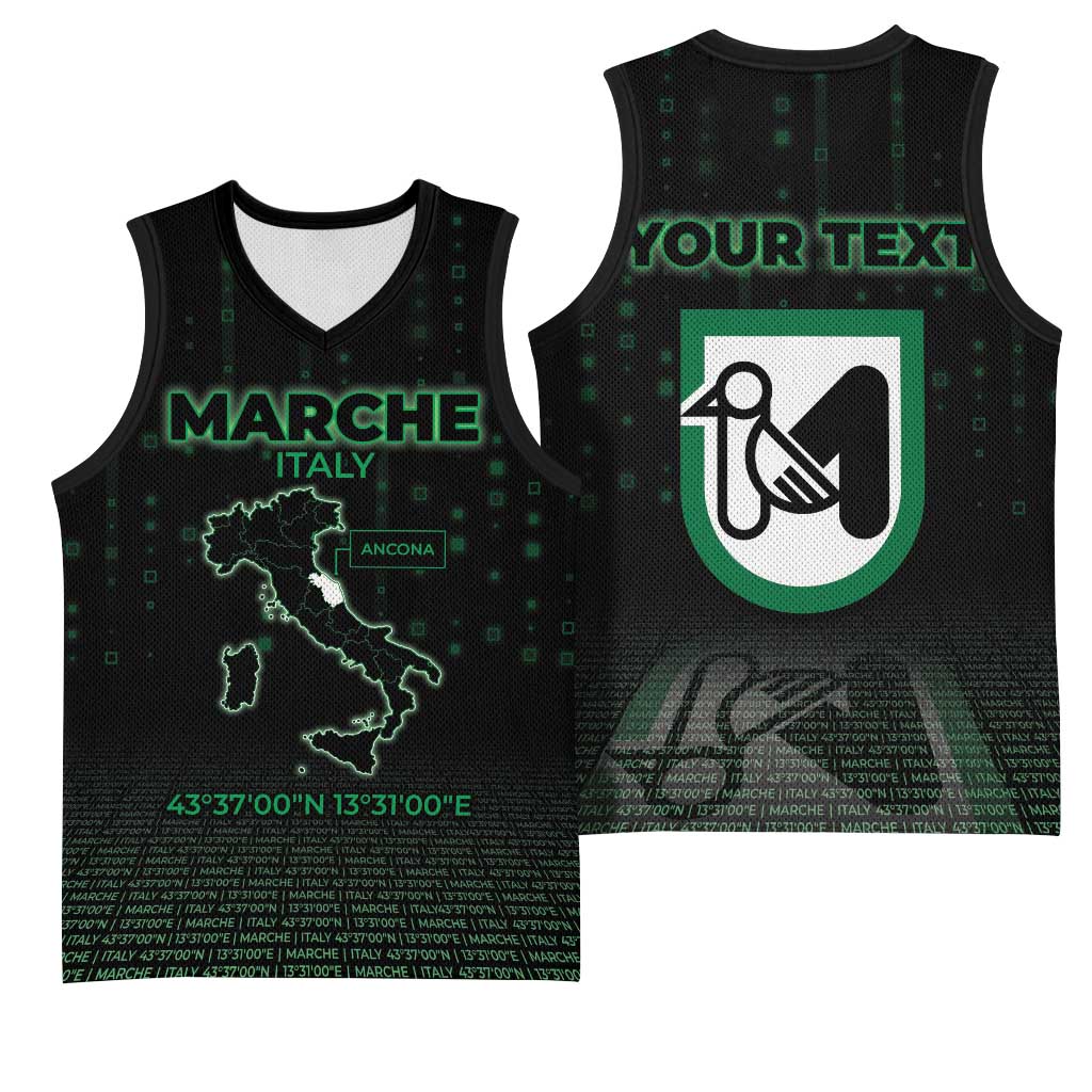Personalized Italy Marche Basketball Jersey Map And Coordinates Code