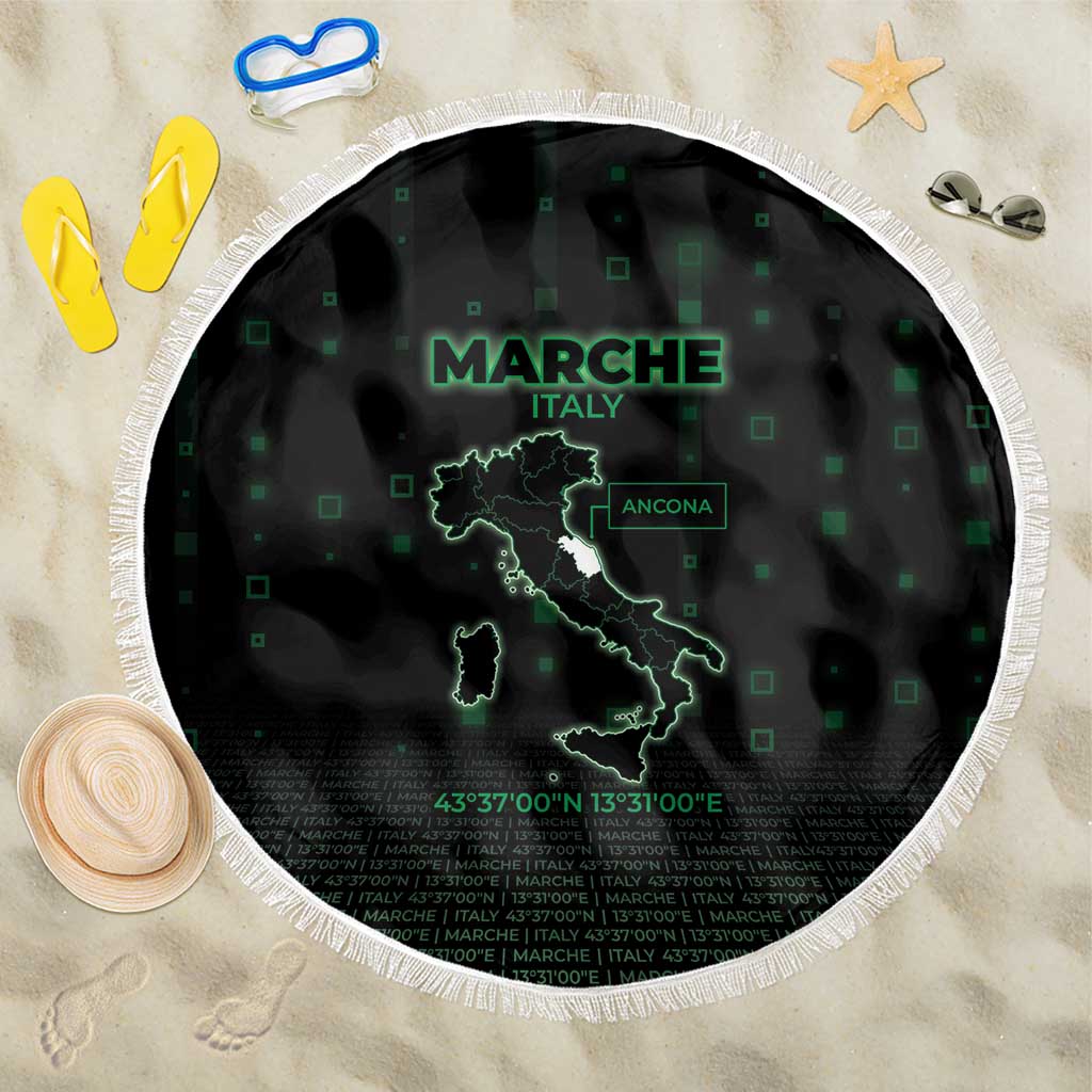 Italy Marche Beach Blanket Map And Coordinates Code
