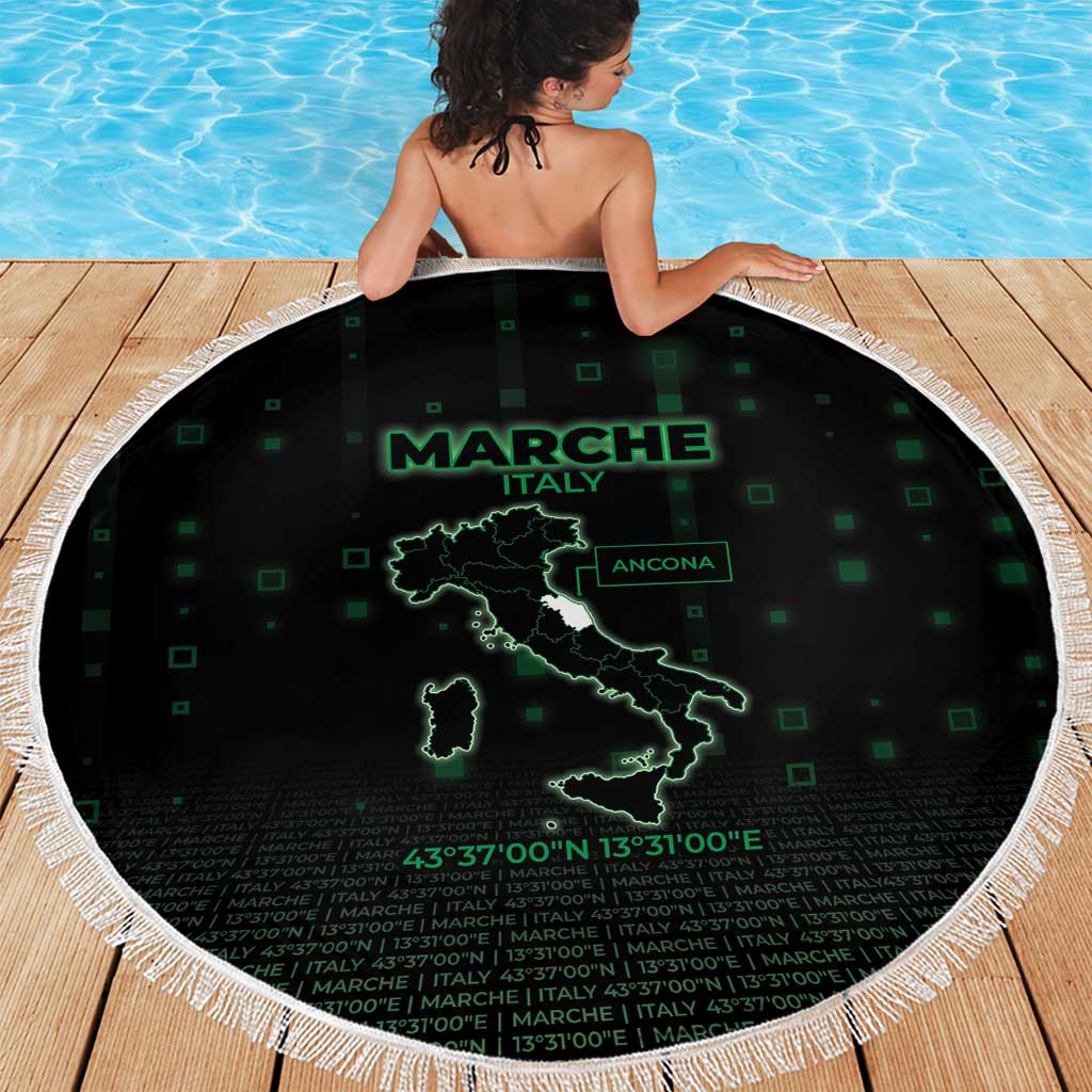Italy Marche Beach Blanket Map And Coordinates Code