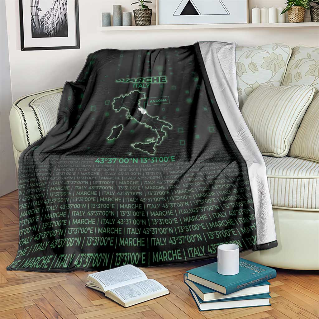 Italy Marche Blanket Map And Coordinates Code