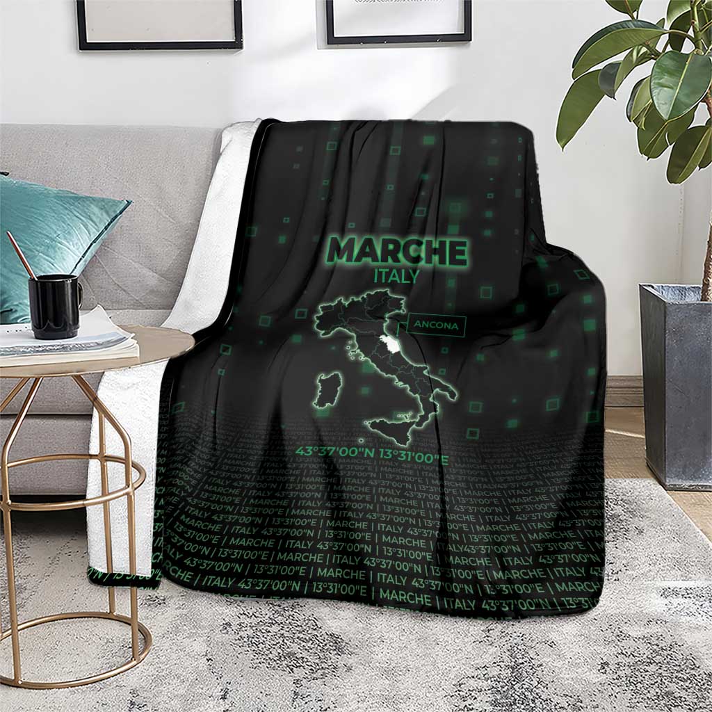 Italy Marche Blanket Map And Coordinates Code