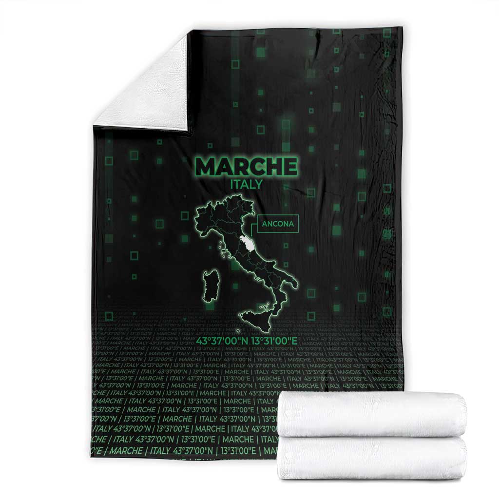 Italy Marche Blanket Map And Coordinates Code