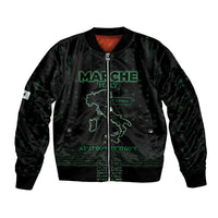 Personalized Italy Marche Bomber Jacket Map And Coordinates Code