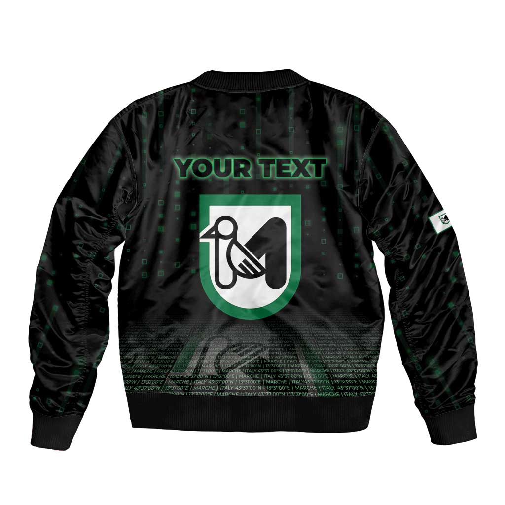 Personalized Italy Marche Bomber Jacket Map And Coordinates Code