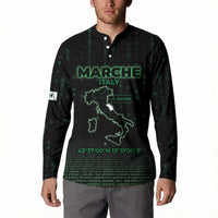 Personalized Italy Marche Button Sweatshirt Map And Coordinates Code