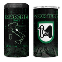 Personalized Italy Marche 4 in 1 Can Cooler Tumbler Map And Coordinates Code