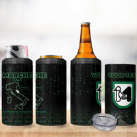 Personalized Italy Marche 4 in 1 Can Cooler Tumbler Map And Coordinates Code