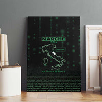 Italy Marche Canvas Wall Art Map And Coordinates Code