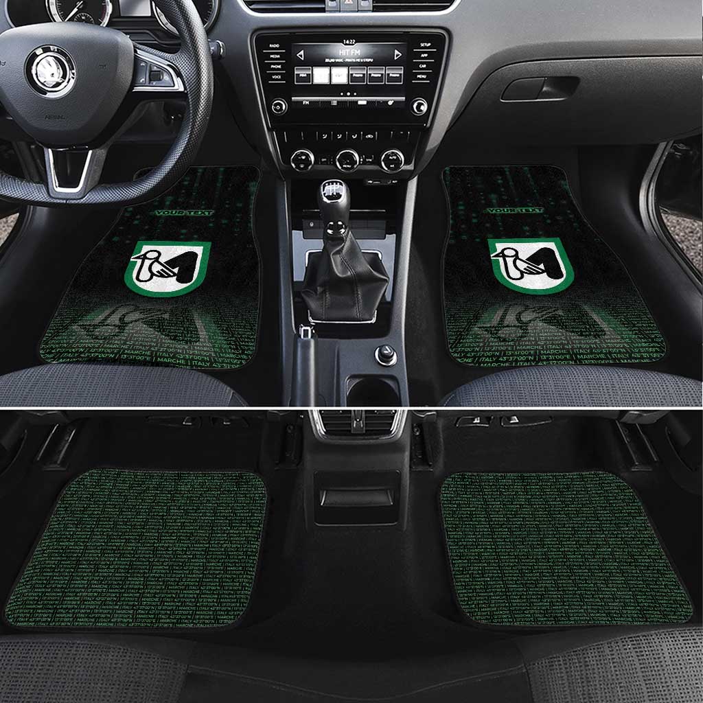 Personalized Italy Marche Car Mats Map And Coordinates Code