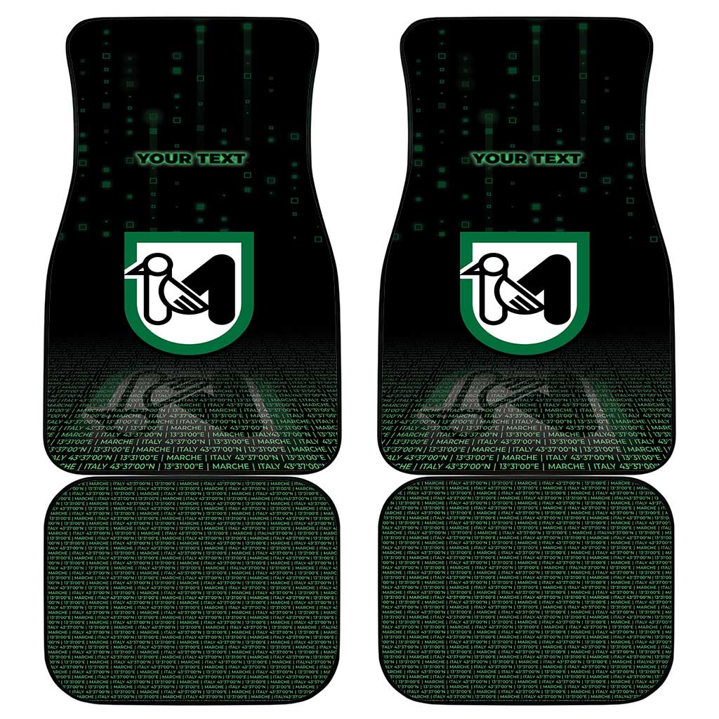 Personalized Italy Marche Car Mats Map And Coordinates Code