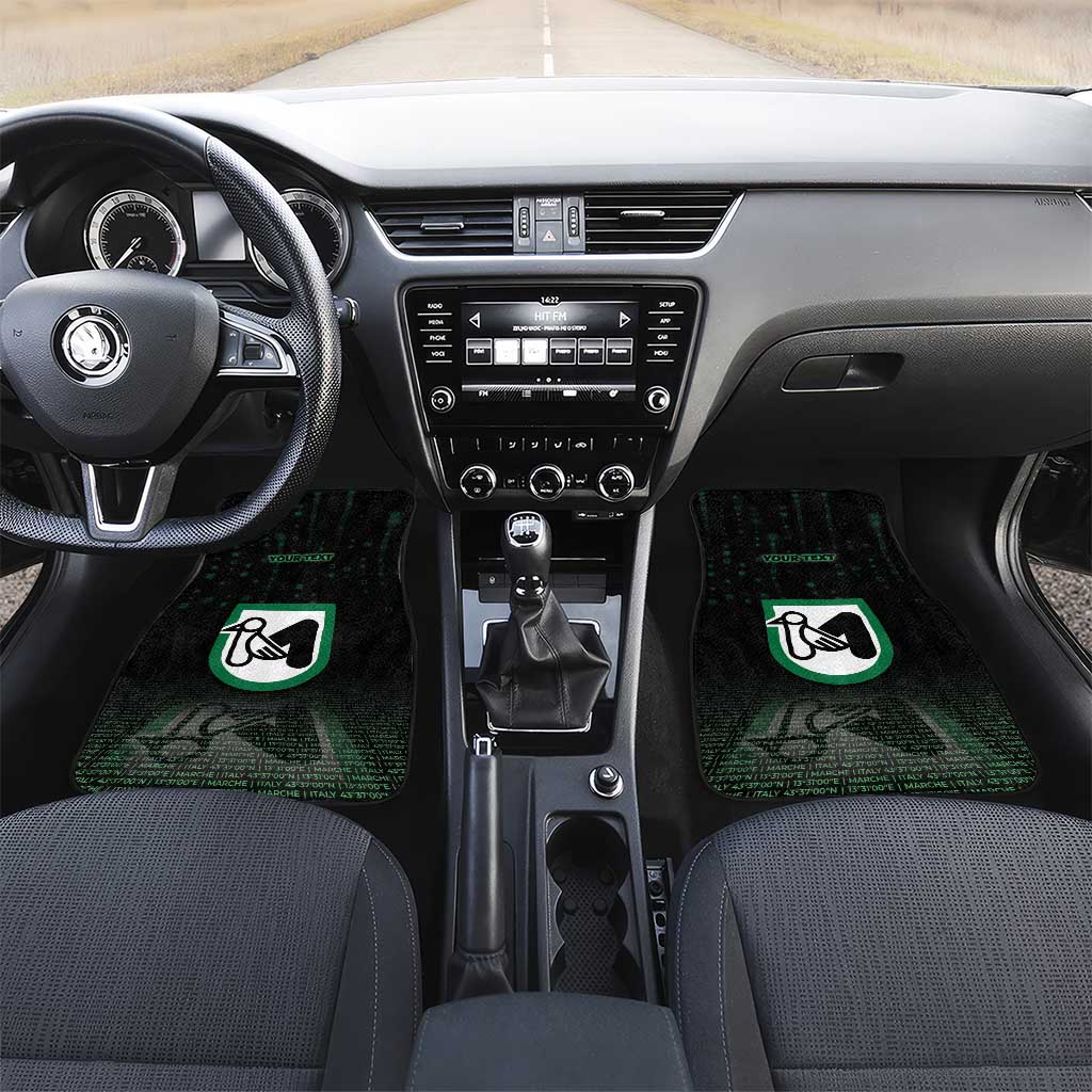 Personalized Italy Marche Car Mats Map And Coordinates Code