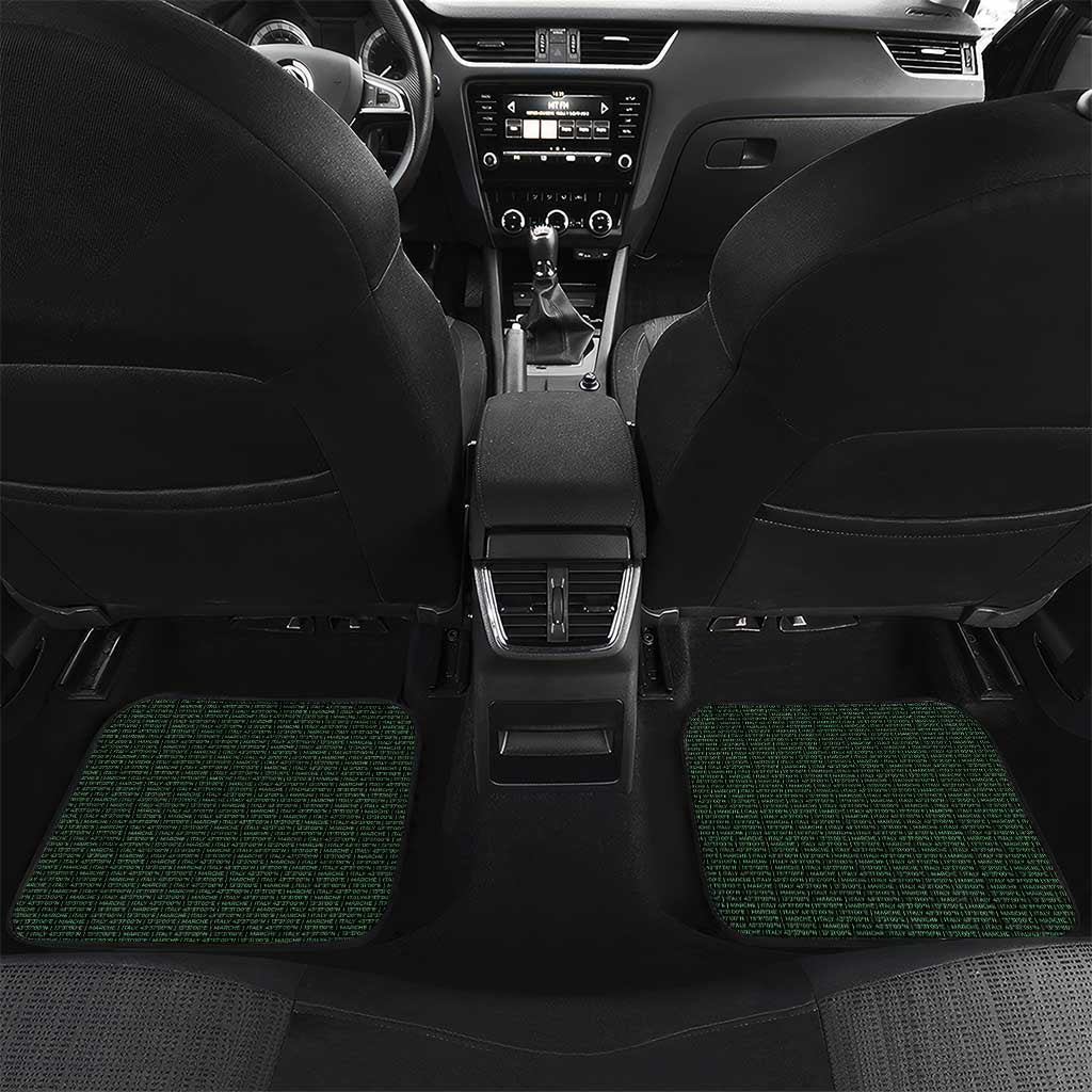 Personalized Italy Marche Car Mats Map And Coordinates Code