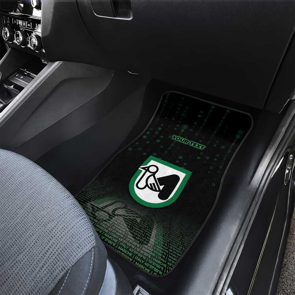 Personalized Italy Marche Car Mats Map And Coordinates Code