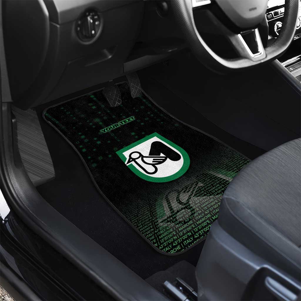 Personalized Italy Marche Car Mats Map And Coordinates Code