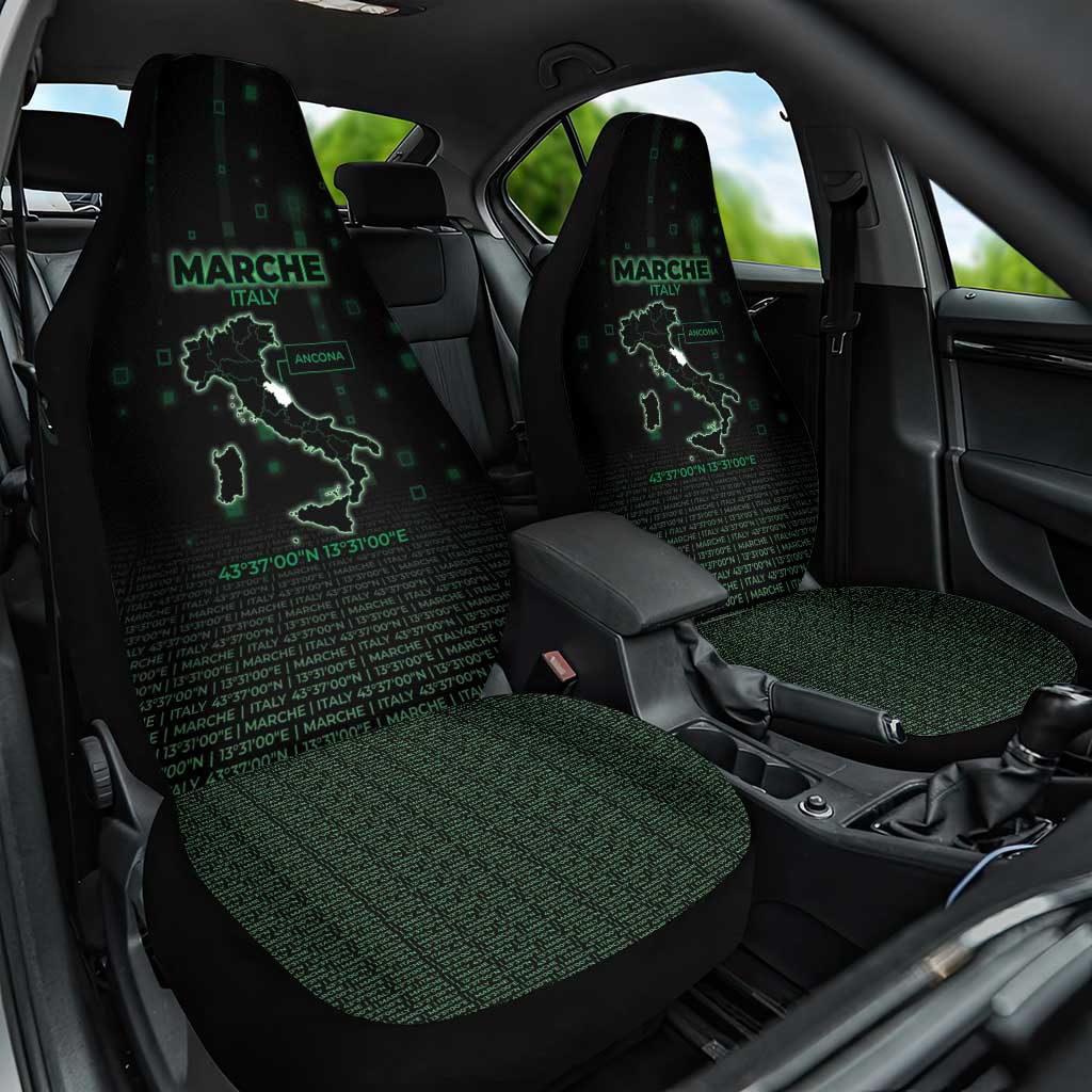 Italy Marche Car Seat Cover Map And Coordinates Code