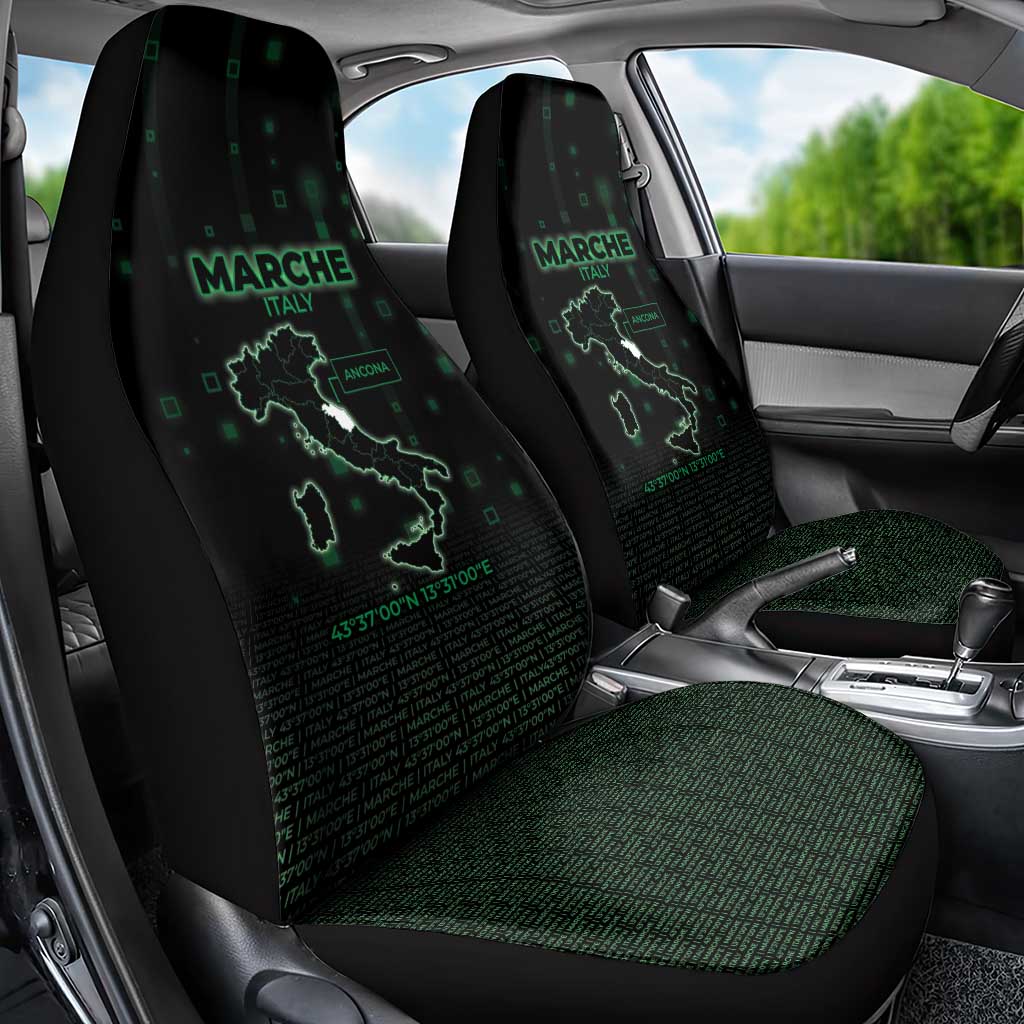 Italy Marche Car Seat Cover Map And Coordinates Code