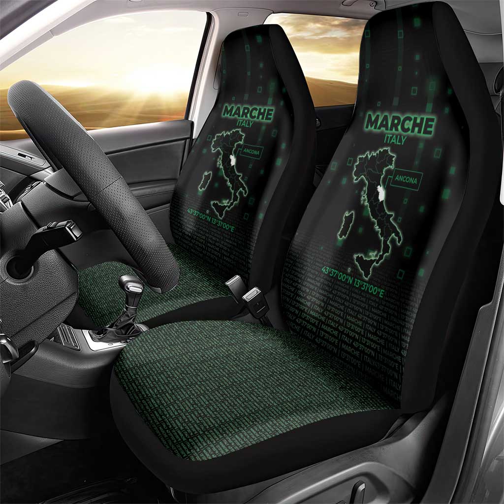 Italy Marche Car Seat Cover Map And Coordinates Code