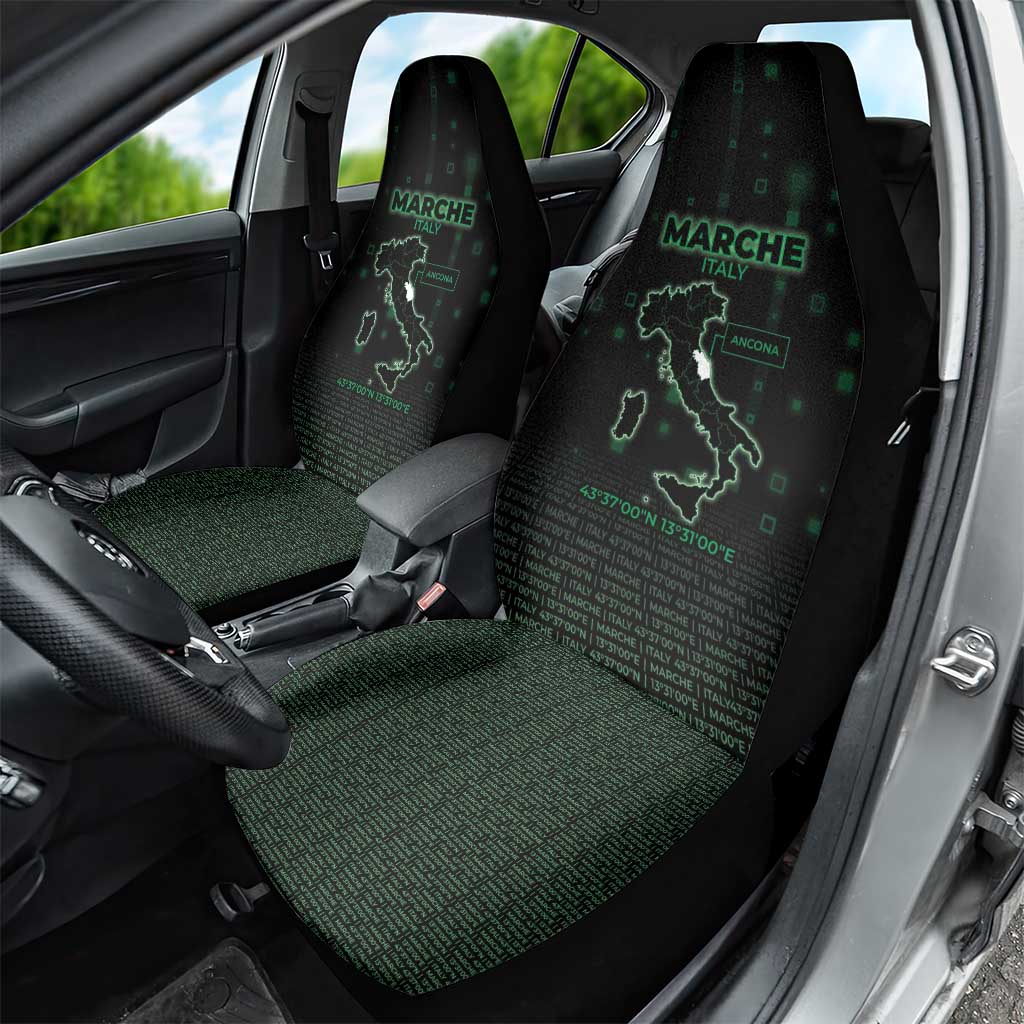 Italy Marche Car Seat Cover Map And Coordinates Code
