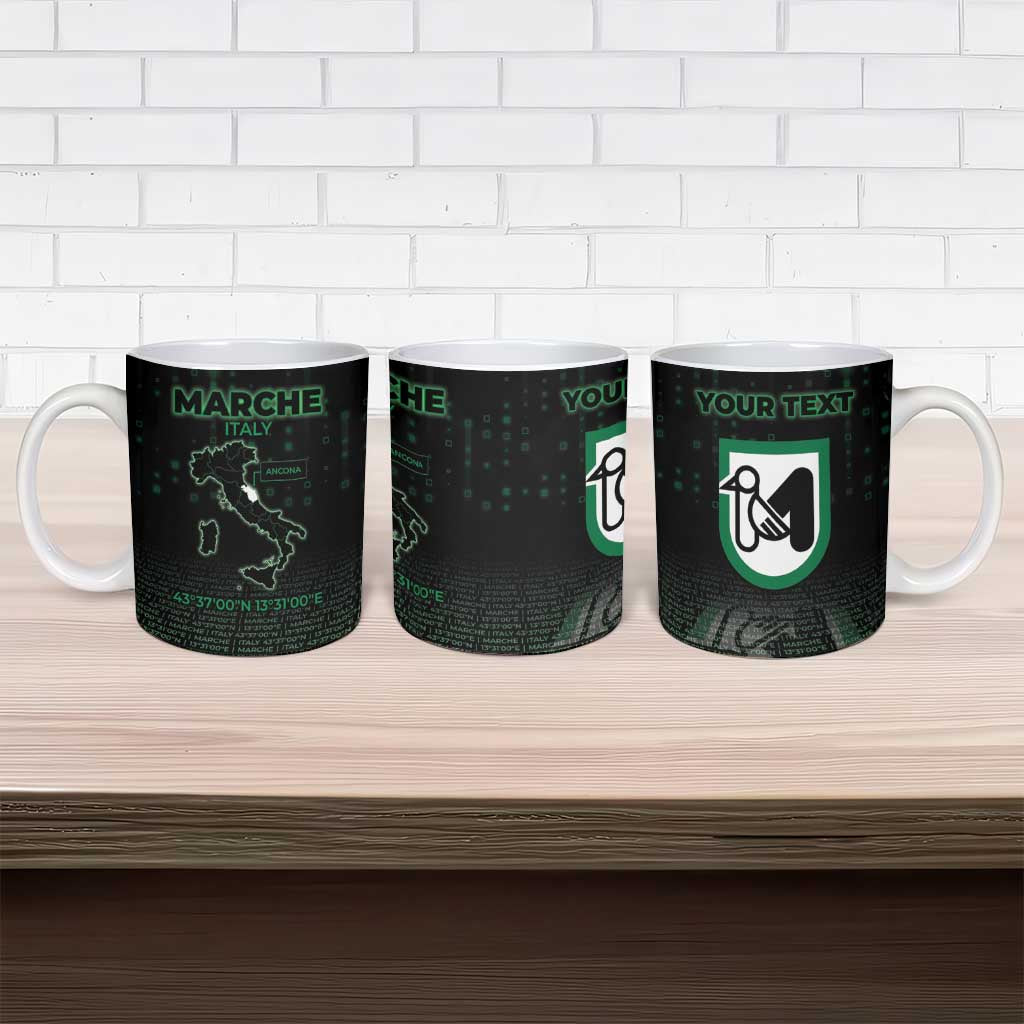 Personalized Italy Marche Ceramic Mug Map And Coordinates Code