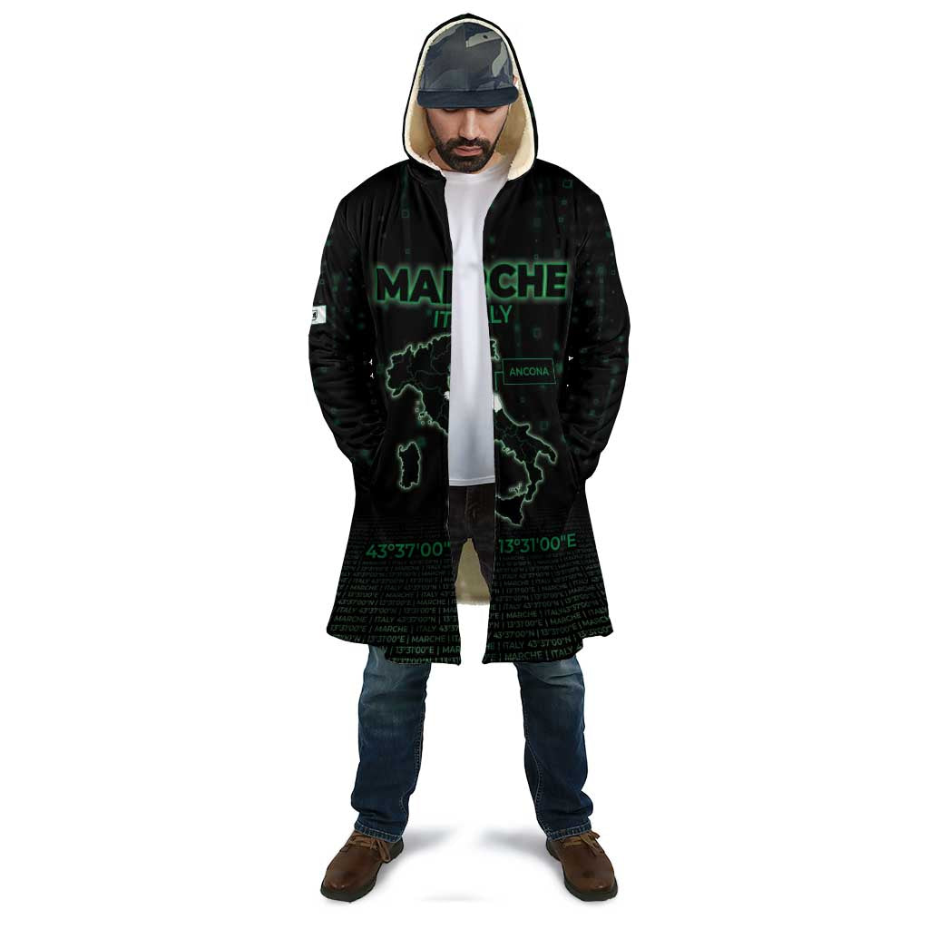 Personalized Italy Marche Cloak Map And Coordinates Code