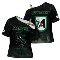Personalized Italy Marche Cross Shoulder Shirt Map And Coordinates Code