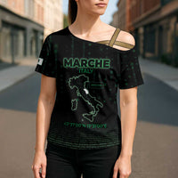 Personalized Italy Marche Cross Shoulder Shirt Map And Coordinates Code