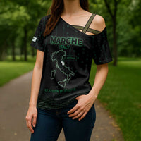 Personalized Italy Marche Cross Shoulder Shirt Map And Coordinates Code