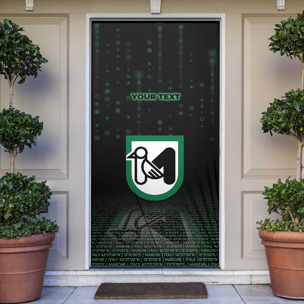 Personalized Italy Marche Door Cover Map And Coordinates Code