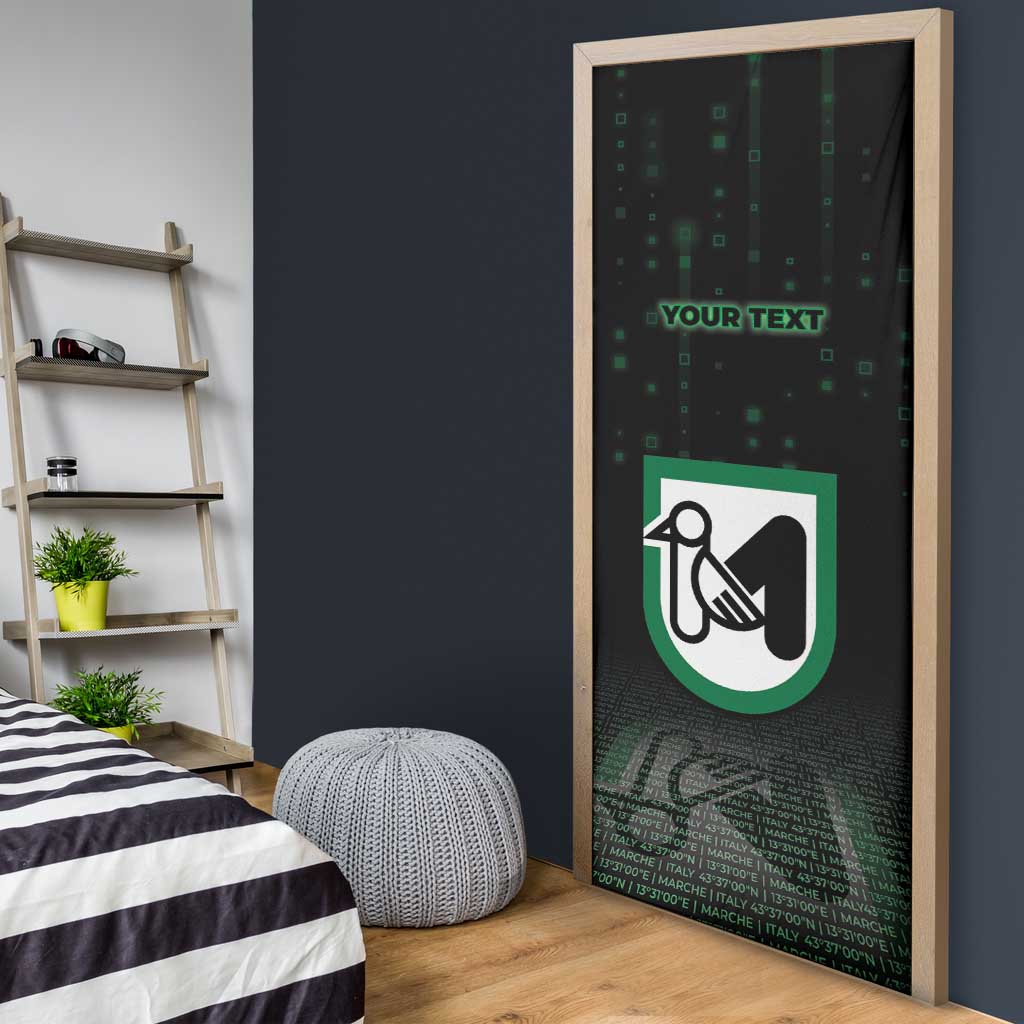 Personalized Italy Marche Door Cover Map And Coordinates Code