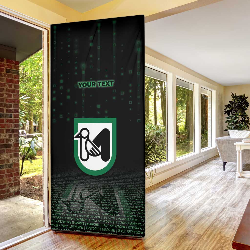 Personalized Italy Marche Door Cover Map And Coordinates Code