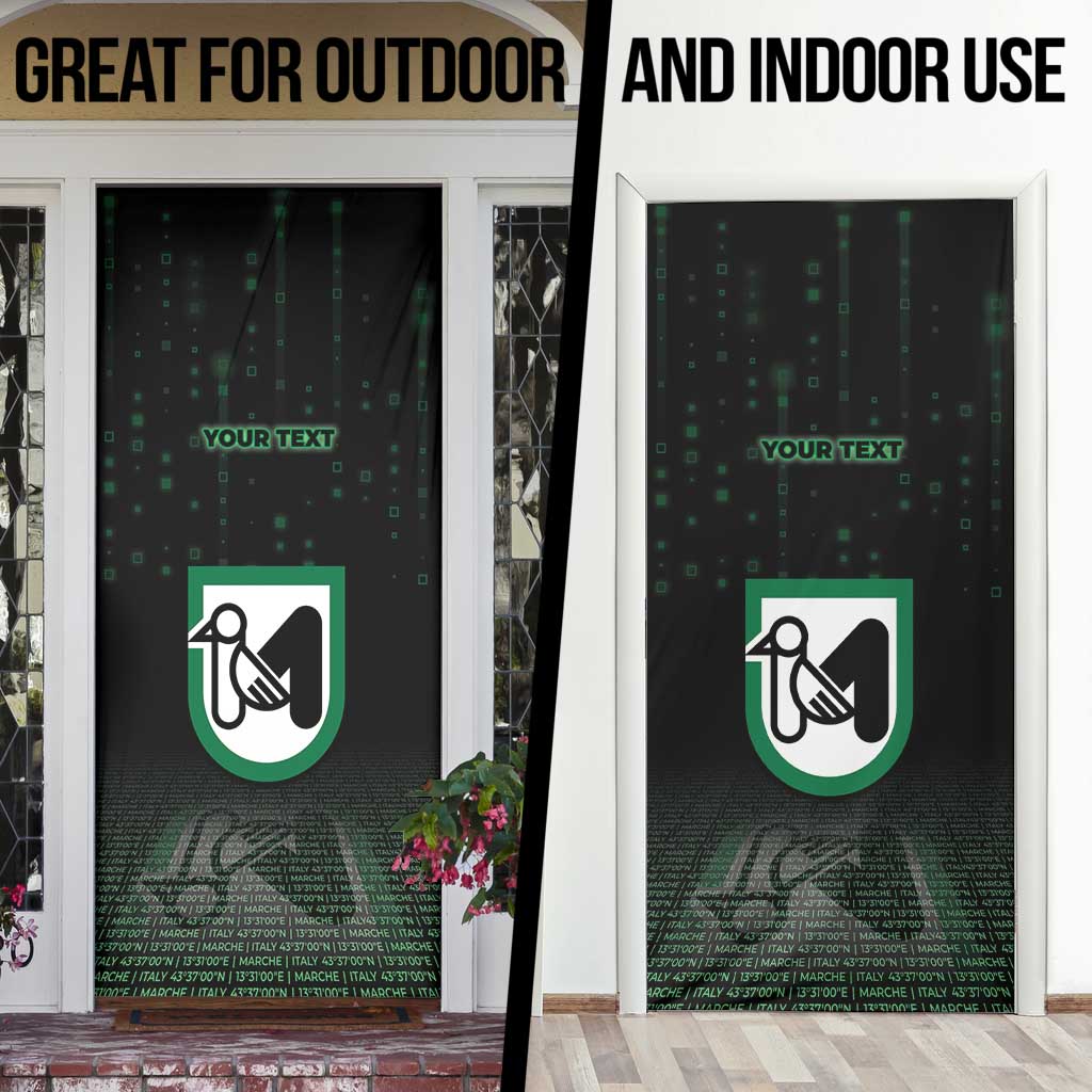 Personalized Italy Marche Door Cover Map And Coordinates Code