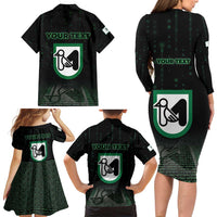 Personalized Italy Marche Family Matching Long Sleeve Bodycon Dress and Hawaiian Shirt Map And Coordinates Code