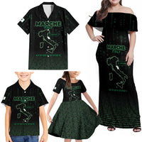 Personalized Italy Marche Family Matching Off Shoulder Maxi Dress and Hawaiian Shirt Map And Coordinates Code