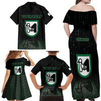 Personalized Italy Marche Family Matching Off Shoulder Maxi Dress and Hawaiian Shirt Map And Coordinates Code