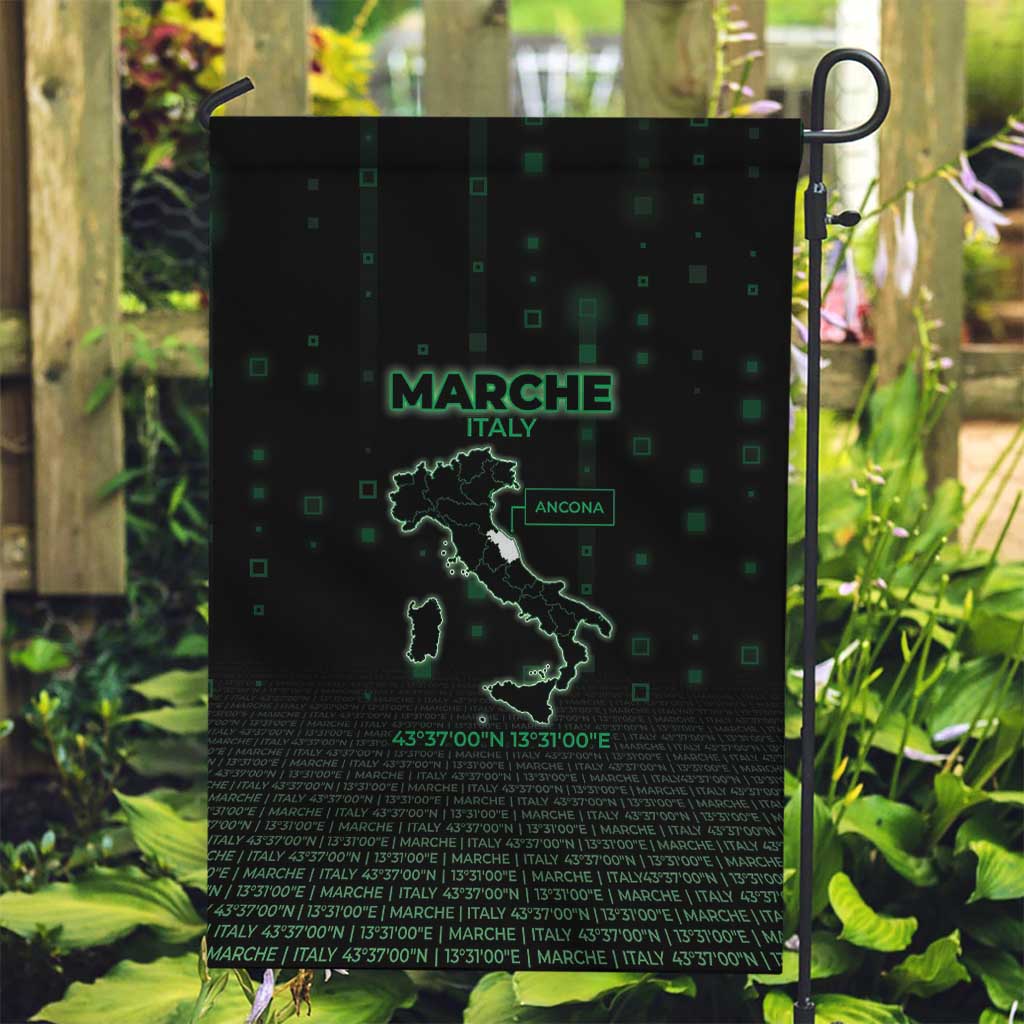 Italy Marche Garden Flag Map And Coordinates Code