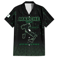 Personalized Italy Marche Hawaiian Shirt Map And Coordinates Code