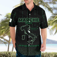 Personalized Italy Marche Hawaiian Shirt Map And Coordinates Code
