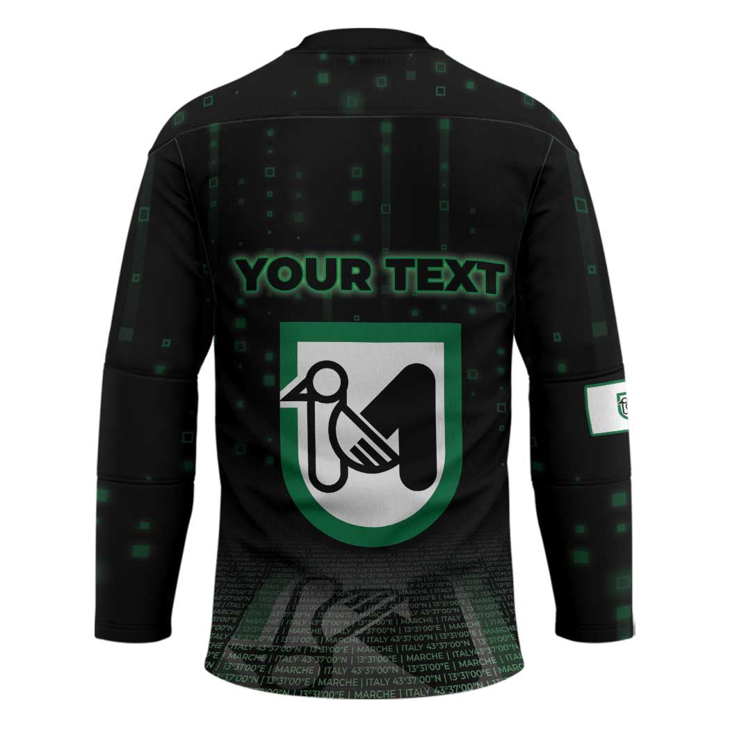Personalized Italy Marche Hockey Jersey Map And Coordinates Code