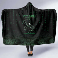 Italy Marche Hooded Blanket Map And Coordinates Code