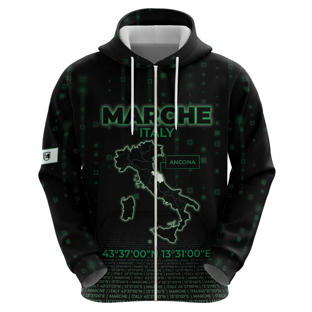 Personalized Italy Marche Hoodie Map And Coordinates Code