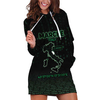 Personalized Italy Marche Hoodie Dress Map And Coordinates Code