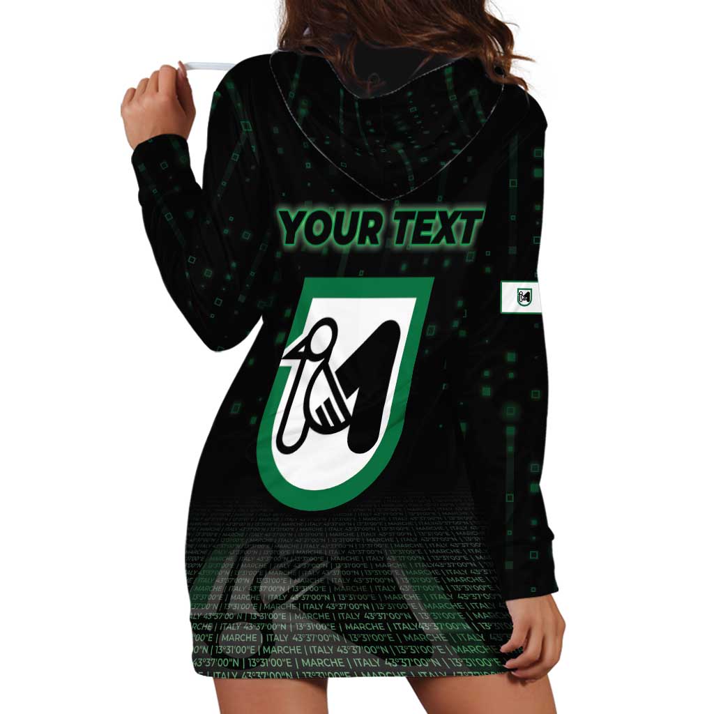 Personalized Italy Marche Hoodie Dress Map And Coordinates Code
