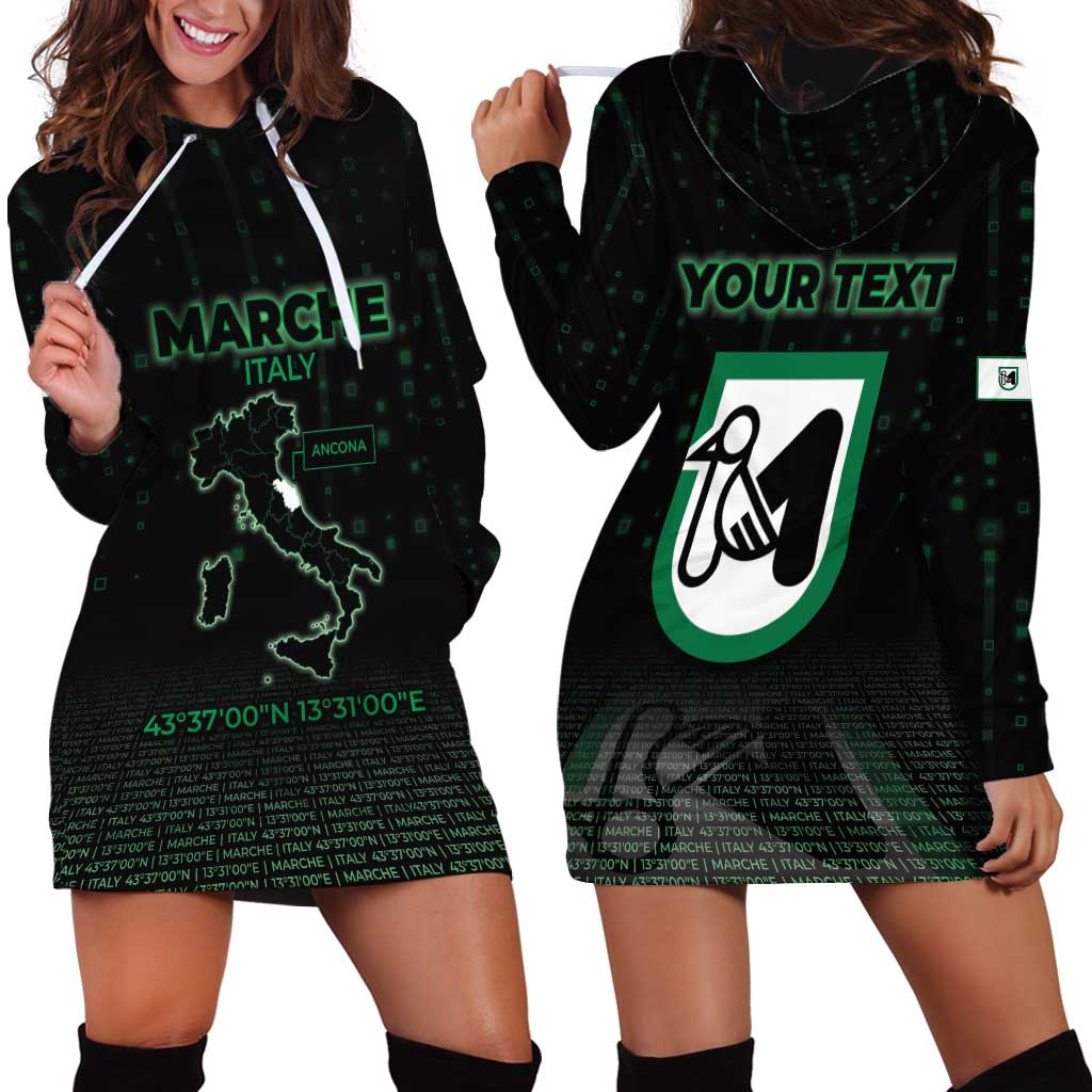 Personalized Italy Marche Hoodie Dress Map And Coordinates Code