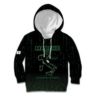 Personalized Italy Marche Kid Hoodie Map And Coordinates Code