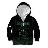 Personalized Italy Marche Kid Hoodie Map And Coordinates Code