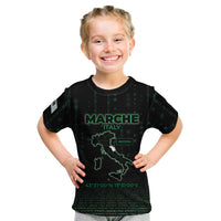 Personalized Italy Marche Kid T Shirt Map And Coordinates Code