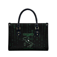 Italy Marche Leather Bag Map And Coordinates Code