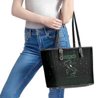 Italy Marche Leather Tote Bag Map And Coordinates Code
