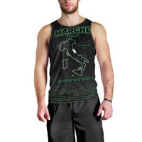Personalized Italy Marche Men Tank Top Map And Coordinates Code