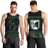 Personalized Italy Marche Men Tank Top Map And Coordinates Code